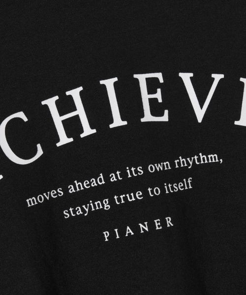 PIANER KIDS(ピアネールキッズ)の「ACHIEVE 配色オーバーサイズスウェット(ブラック)(スウェット・レディース・ブラック・M(130-140cm)/L(140-150cm)/S(120-130cm)/XL(150-160㎝))」の11枚目の写真