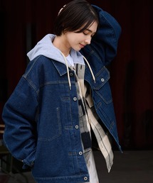 AOZORA（アオゾラ）の「AOZORA アオゾラ 刺し子トラッカーJK（ブルゾン）」