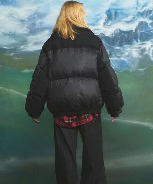 MAISON SPECIAL(メゾンスペシャル)の「《UNISEX》異素材ドッキングプライムオーバーミリタリーダウンブルゾン/Mixed Materials Docking Prime-Over Military Down Jacket【MAISON SPECIAL/メゾンスペシャル】(ダウンジャケット/コート・メンズ・グレー/ブラック・2/1/0)」の16枚目の写真