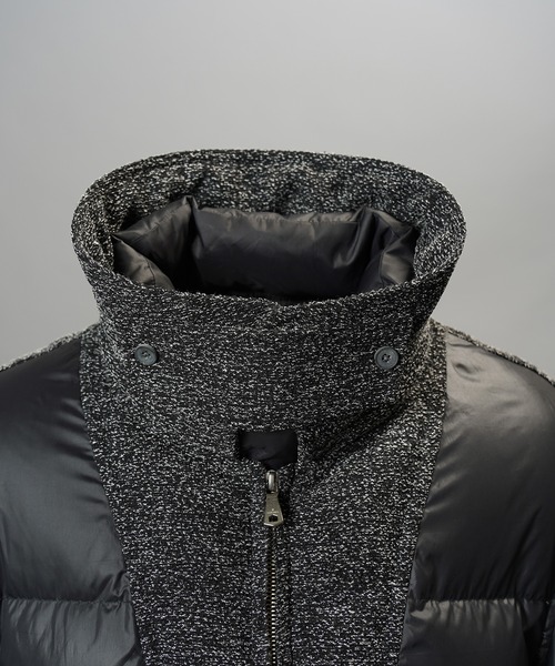 MAISON SPECIAL(メゾンスペシャル)の「《UNISEX》異素材ドッキングプライムオーバーミリタリーダウンブルゾン/Mixed Materials Docking Prime-Over Military Down Jacket【MAISON SPECIAL/メゾンスペシャル】(ダウンジャケット/コート・メンズ・グレー/ブラック・2/1/0)」の8枚目の写真