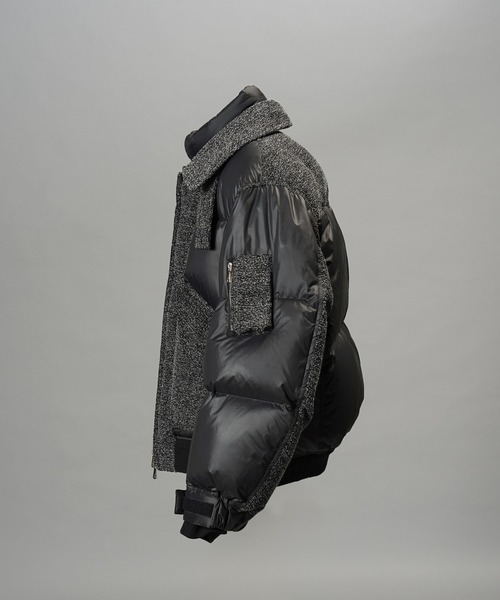MAISON SPECIAL(メゾンスペシャル)の「《UNISEX》異素材ドッキングプライムオーバーミリタリーダウンブルゾン/Mixed Materials Docking Prime-Over Military Down Jacket【MAISON SPECIAL/メゾンスペシャル】(ダウンジャケット/コート・メンズ・グレー/ブラック・2/1/0)」の11枚目の写真