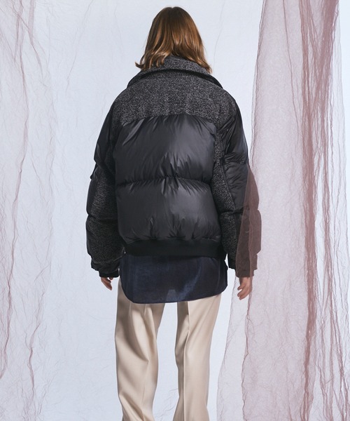 MAISON SPECIAL(メゾンスペシャル)の「《UNISEX》異素材ドッキングプライムオーバーミリタリーダウンブルゾン/Mixed Materials Docking Prime-Over Military Down Jacket【MAISON SPECIAL/メゾンスペシャル】(ダウンジャケット/コート・メンズ・グレー/ブラック・2/1/0)」の20枚目の写真