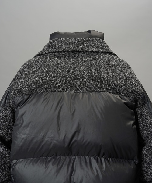 MAISON SPECIAL(メゾンスペシャル)の「《UNISEX》異素材ドッキングプライムオーバーミリタリーダウンブルゾン/Mixed Materials Docking Prime-Over Military Down Jacket【MAISON SPECIAL/メゾンスペシャル】(ダウンジャケット/コート・メンズ・グレー/ブラック・2/1/0)」の3枚目の写真