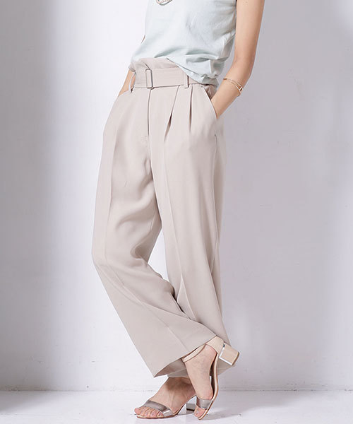 Nano Universe ナノユニバース の ベルト付ロングパンツ その他パンツ Wear