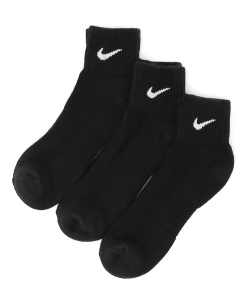 NIKE（ナイキ）の「【NIKE/ナイキ】3Pクォーターソックス/717458（ソックス/靴下・メンズ・ブラック/ホワイト・FREE）」の2枚目の写真