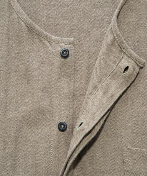 MONKEY TIME（モンキータイム）の「＜Chapter × monkey time＞ ∴ LIGH N/C SHT SS/シャツ◆（シャツ/ブラウス・メンズ・ベージュ・X-SMALL/SMALL/MEDIUM）」の3枚目の写真