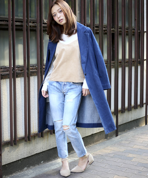 Denime（ドゥニーム）の「フェイクスウェードキャミソール（キャミソール・レディース・ベージュ/ブラック/カーキ・FREE）」の9枚目の写真