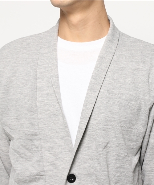 ikka（イッカ）の「 リンクスジャガードロングカーディガン（カーディガン/ボレロ・メンズ・ライトグレー/ネイビー・LARGE/MEDIUM/X-LARGE）」の6枚目の写真