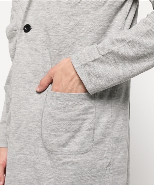 ikka（イッカ）の「 リンクスジャガードロングカーディガン（カーディガン/ボレロ・メンズ・ライトグレー/ネイビー・LARGE/MEDIUM/X-LARGE）」の7枚目の写真