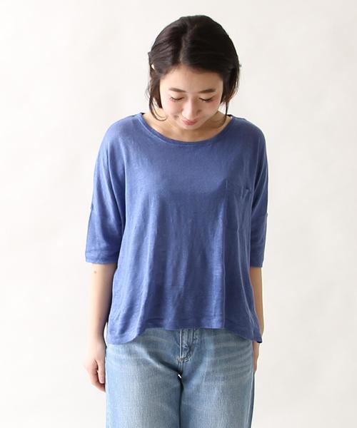 coen(コーエン)の「【6/23「ヒルナンデス!」放映】リネンワイドTシャツ(Tシャツ/カットソー・レディース・オフホワイト/グレー/ロイヤルブルー・FREE)」の10枚目の写真