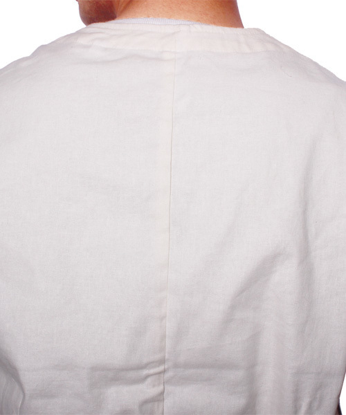 ８(eight)（エイト）の「綿 麻 ジレ ベスト ジャケット リネン（ベスト・メンズ・ブラック/キナリ/ベージュ/ネイビー/カーキ・LARGE/MEDIUM/X-LARGE）」の19枚目の写真