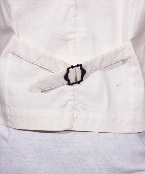 ８(eight)（エイト）の「綿 麻 ジレ ベスト ジャケット リネン（ベスト・メンズ・ブラック/キナリ/ベージュ/ネイビー/カーキ・LARGE/MEDIUM/X-LARGE）」の20枚目の写真