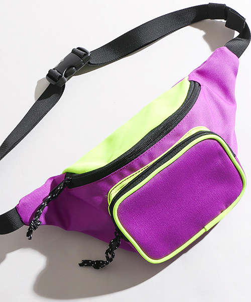 WEGO（ウィゴー）の「WEGO/カラーブロックヒップバッグ（ボディバッグ/ウエストポーチ・メンズ・ブラック系その他/ブラック/パープル/オレンジ/ブルー・FREE）」の4枚目の写真