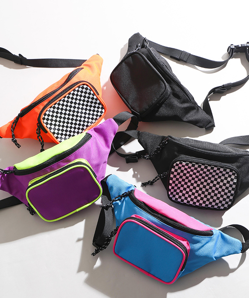 WEGO（ウィゴー）の「WEGO/カラーブロックヒップバッグ（ボディバッグ/ウエストポーチ・メンズ・ブラック系その他/ブラック/パープル/オレンジ/ブルー・FREE）」の10枚目の写真