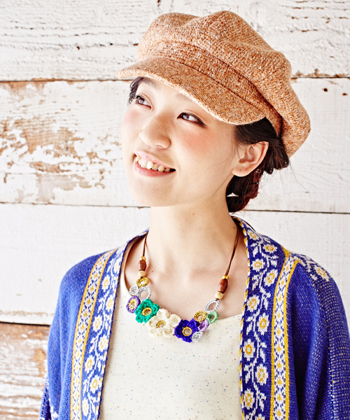 チャイハネ(チャイハネ)の「【チャイハネ】コロンキャスケット(キャスケット・レディース・ブラック/オレンジ/レッド/ブルー・FREE)」の1枚目の写真