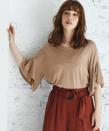 Luz Llena | ダブルフリルスリーブTシャツ(Tシャツ/カットソー)