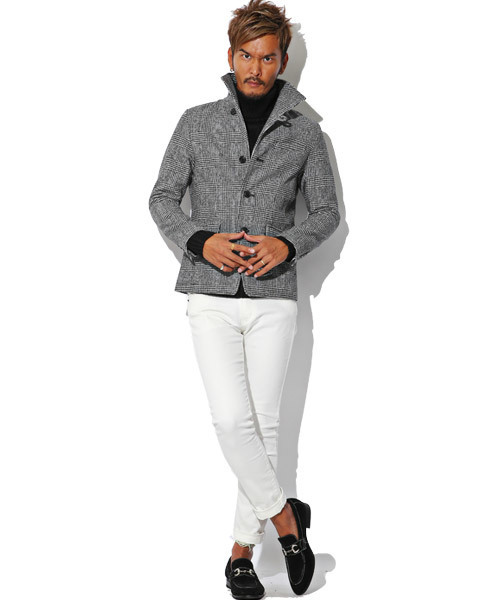 イタリア製 STUDIO YPSILON ウールメルトンジャケット イタリア製