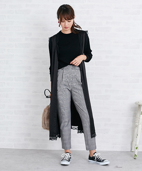 N.（N. Natural Beauty Basic）（エヌエヌナチュラルビューティーベーシック）の「テープレースジレ（ワンピース・レディース・ブラック/ピンク・MEDIUM）」の12枚目の写真