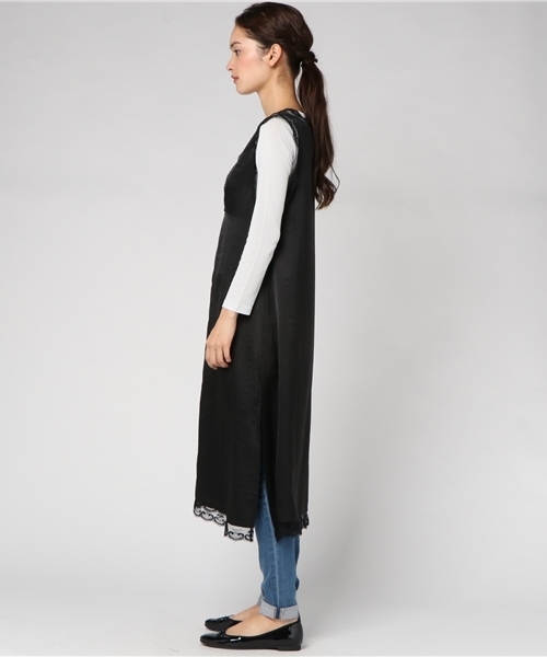 N.（N. Natural Beauty Basic）（エヌエヌナチュラルビューティーベーシック）の「テープレースジレ（ワンピース・レディース・ブラック/ピンク・MEDIUM）」の11枚目の写真