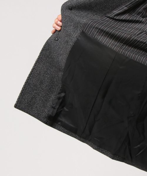 CROWDED CLOSET（クラウデッドクローゼット）の「ウールスタンドカラーコート（その他アウター・メンズ・グレー/ブラウン/ネイビー/ピンクゴールド/ブラック×グレー・L/LL/M/S/XL）」の6枚目の写真