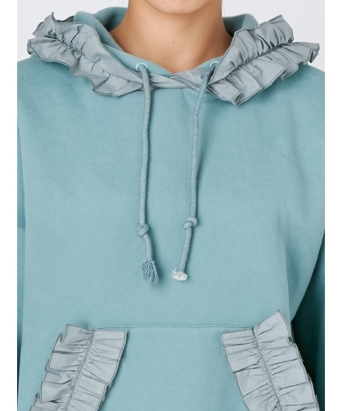 merry jenny（メリージェニー）の「フリルフードパーカー（パーカー・レディース・ブラック/ピンク/ワイン/グリーン・FREE）」の13枚目の写真