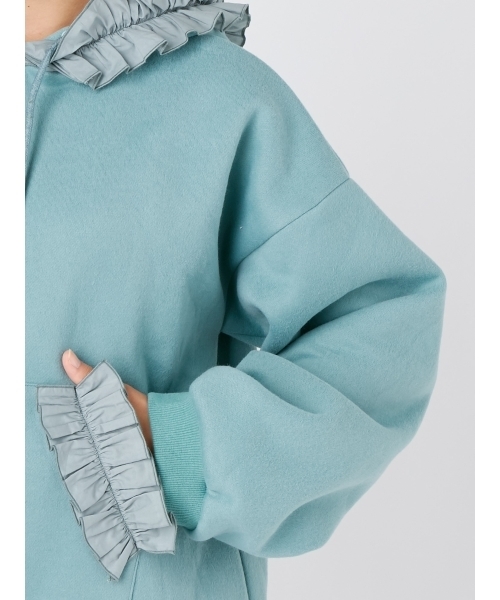 merry jenny（メリージェニー）の「フリルフードパーカー（パーカー・レディース・ブラック/ピンク/ワイン/グリーン・FREE）」の15枚目の写真