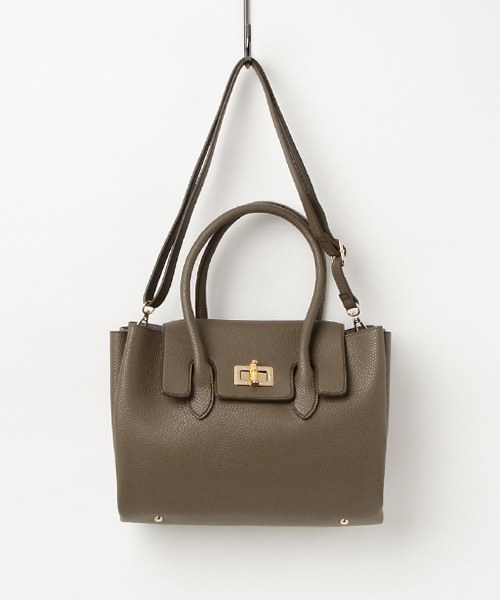 un dix cors（アンディコール）の「バンブーヒネリバッグ（ショルダーバッグ・レディース・モカ/オレンジ・ﾌﾘ-）」の11枚目の写真