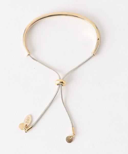 BEAUTY&YOUTH UNITED ARROWS（ビューティーアンドユースユナイテッドアローズ）の「BY メタルコンビ スライドバングル（ブレスレット・レディース・その他1・FREE）」の5枚目の写真