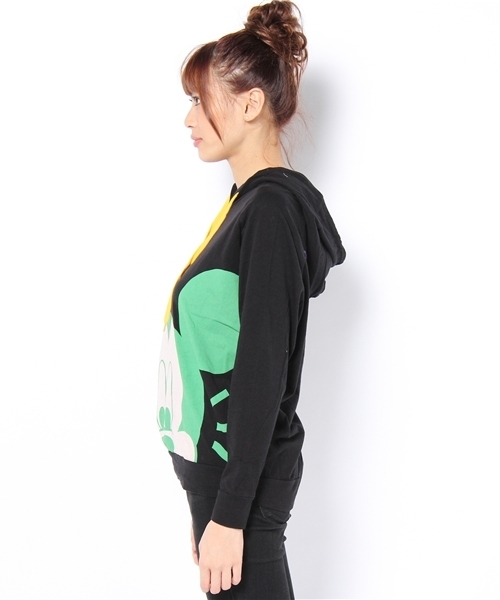 DANCE LB-03（ダンス エルビー・ゼロスリー）の「フードBOYSロングTシャツ( Disney)（Tシャツ/カットソー・レディース・ブラック系/グレー系1/ホワイト系1/ピンク系・FREE）」の6枚目の写真