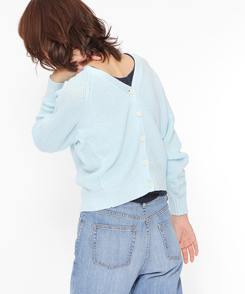 LAKOLE（ラコレ）の「【マルチウェイ】2WAYドルマンカーディガン / LAKOLE（カーディガン/ボレロ・レディース・サックスブルー/ベージュ/オフホワイト・MEDIUM/SMALL）」の3枚目の写真