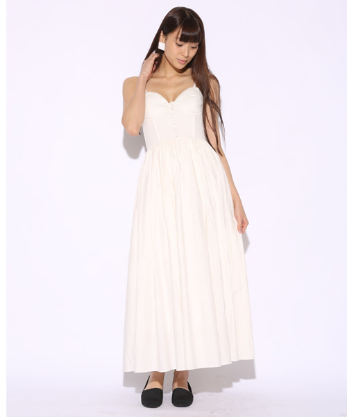 i（アイ）の「コルセットOP（ワンピース・レディース・ホワイト/ブラック・ﾌﾘ-）」の2枚目の写真