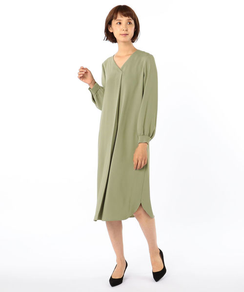 NOLLEY’S Sophi（ノーリーズソフィ）の「タックワンピース（ワンピース・レディース・チャコールグレー/ネイビー/オリーブ/レディッシュグレー/ブルー系その他3・38/36）」の15枚目の写真