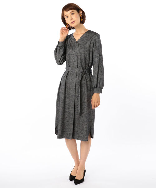 NOLLEY’S Sophi（ノーリーズソフィ）の「タックワンピース（ワンピース・レディース・チャコールグレー/ネイビー/オリーブ/レディッシュグレー/ブルー系その他3・38/36）」の13枚目の写真