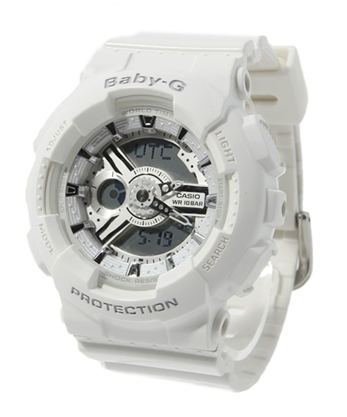 G-SHOCK(ジーショック)の「Baby-G BA-110 Series 【WOMEN】(アナログ腕時計・レディース・ホワイト×ホワイト/ホワイト×ピンク/ホワイト×シルバー・FREE)」の2枚目の写真