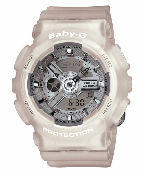 G-SHOCK(ジーショック)の「Baby-G BA-110 Series 【WOMEN】(アナログ腕時計・レディース・ホワイト×ホワイト/ホワイト×ピンク/ホワイト×シルバー・FREE)」の3枚目の写真