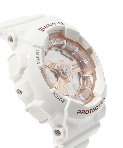 G-SHOCK(ジーショック)の「Baby-G BA-110 Series 【WOMEN】(アナログ腕時計・レディース・ホワイト×ホワイト/ホワイト×ピンク/ホワイト×シルバー・FREE)」の9枚目の写真