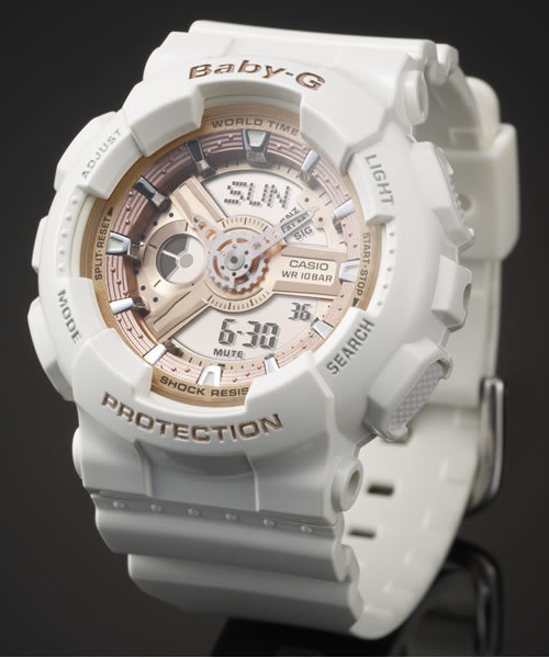 G-SHOCK(ジーショック)の「Baby-G BA-110 Series 【WOMEN】(アナログ腕時計・レディース・ホワイト×ホワイト/ホワイト×ピンク/ホワイト×シルバー・FREE)」の12枚目の写真
