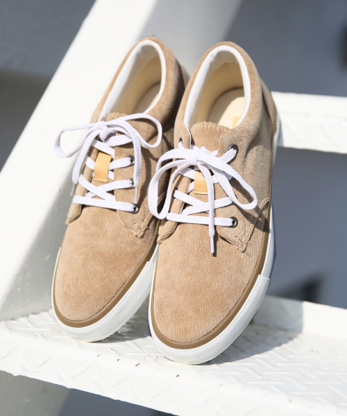 GLOBAL WORK（グローバルワーク）の「MIDステッチスニーカー/823103（スニーカー・メンズ・ベージュ/ネイビー/カーキ/その他・MEDIUM/LARGE）」の2枚目の写真