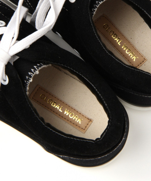 GLOBAL WORK（グローバルワーク）の「MIDステッチスニーカー/823103（スニーカー・メンズ・ベージュ/ネイビー/カーキ/その他・MEDIUM/LARGE）」の5枚目の写真