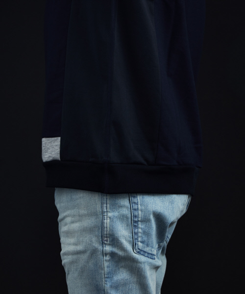 5351 POUR LES HOMMES（ゴーサンゴーイチプールオム）の「ダブル裏毛7分袖プルオーバー（スウェット・メンズ・ブラック/ネイビー・44/46/48/50）」の9枚目の写真