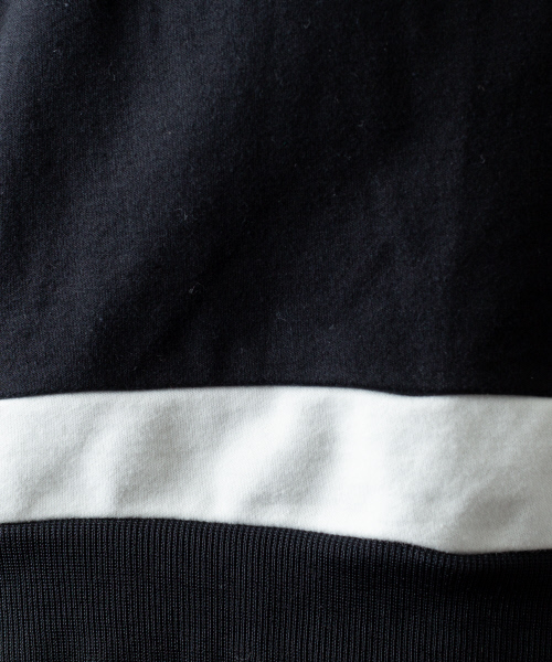 5351 POUR LES HOMMES（ゴーサンゴーイチプールオム）の「ダブル裏毛7分袖プルオーバー（スウェット・メンズ・ブラック/ネイビー・44/46/48/50）」の15枚目の写真