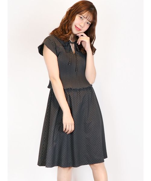 Dazzlin ダズリン の ドットレトロワンピース ワンピース Wear