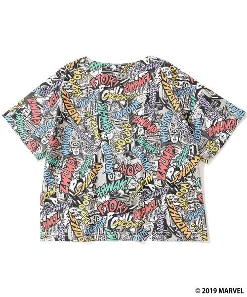 MARVEL(マーベル)の「マーベル キャプテンアメリカ 総柄BIGシルエットTシャツ(Tシャツ/カットソー・キッズ・ホワイト・130cm/140cm/100cm/160cm/120cm/110cm/150cm)」の8枚目の写真