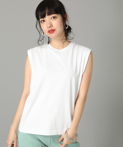 LOWRYS FARM（ローリーズファーム）の「トルコオーガニックノースリーブ　831242（Tシャツ/カットソー・レディース・ブラック/ブラウン/オフホワイト/カーキ・MEDIUM/LARGE）」の14枚目の写真