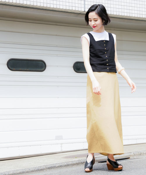 LOWRYS FARM（ローリーズファーム）の「トルコオーガニックノースリーブ　831242（Tシャツ/カットソー・レディース・ブラック/ブラウン/オフホワイト/カーキ・MEDIUM/LARGE）」の17枚目の写真