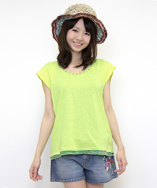 チチカカ（チチカカ）の「ナチュラルブレードプルオーバー（ニット/セーター・レディース・ホワイト/ブルー/イエロー/オレンジ・FREE）」の4枚目の写真