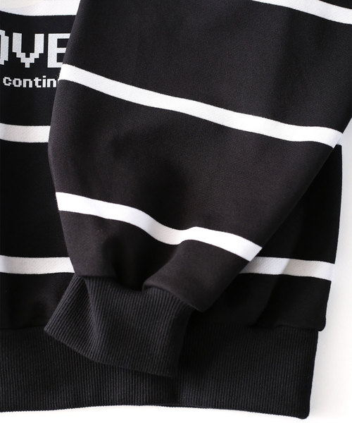 SHAREEF（シャリーフ）の「BORDER BIG SWEAT（スウェット・メンズ・レッド/ブラック/ラベンダー・1/3/2）」の8枚目の写真