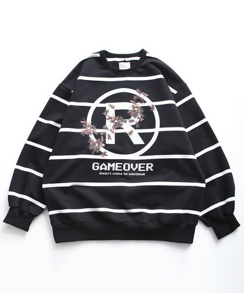 SHAREEF（シャリーフ）の「BORDER BIG SWEAT（スウェット・メンズ・レッド/ブラック/ラベンダー・1/3/2）」の9枚目の写真