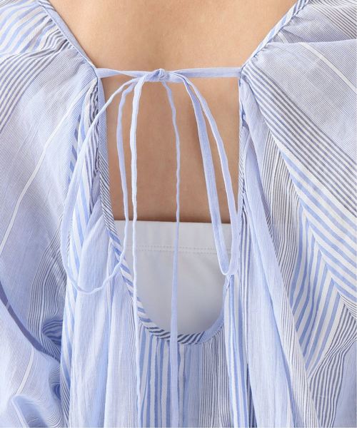 SLOBE citron.(スローブシトロン)の「SLOBE citron. ストライプギャザーワンピース◆(ワンピース・レディース・レッド/ブルー/アイボリー・FREE)」の9枚目の写真