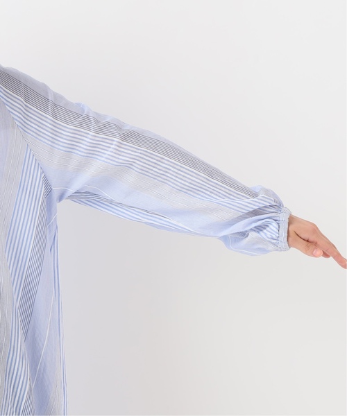 SLOBE citron.(スローブシトロン)の「SLOBE citron. ストライプギャザーワンピース◆(ワンピース・レディース・レッド/ブルー/アイボリー・FREE)」の10枚目の写真